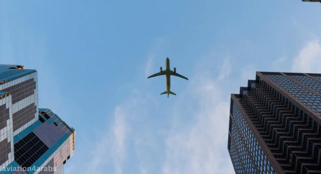 أعلى ارتفاع للطائرة فوق ناطحات السحاب داخل مجال جوي حضري