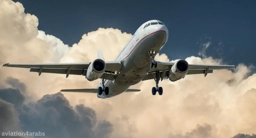 أعلى ارتفاع للطائرة مقارنة بمرحلة الاقتراب والهبوط وسط غيوم ركامية