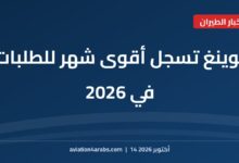 بطاقة خبر من الطيران للعرب بعنوان بوينغ تسجل أقوى شهر للطلبات في 2026 بدعم الخطوط التركية، عن طلبات بوينغ 2026