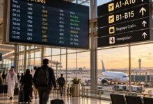 بطاقة صعود تظهر عليها رموز المطارات ومعانيها بحروف IATA الثلاثة
