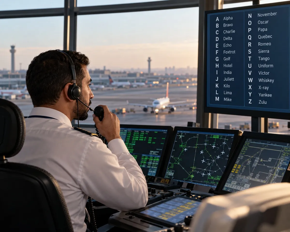 قائمة كلمات الأبجدية الصوتية الدولية ألفا برافو تشارلي مقابل حروفها الإنجليزية