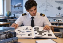مصطلحات الطيران والمطارات بالعربية والإنجليزية على لوحة معلومات الرحلات في المطار